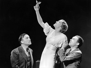 Robert Armstrong, Constance Cummings, Frank Albertson, on-set of the Film, "Billion Dollar Scandal", 1933