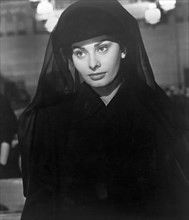 Sophia Loren, on-set of  the Film, "The Black Orchid", 1958