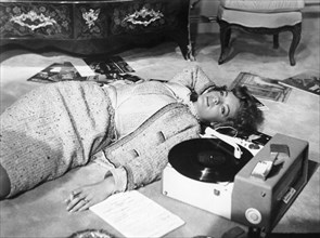 Romy Schneider, on-set of the Film, "Boccaccio '70", 1962