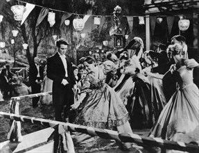 Montgomery Clift, Olivia De Havilland, on-set of the Film, "The Heiress", 1949