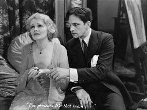Jeanne Eagels, Fredric March, on-set of the Film, "Jealousy", 1929