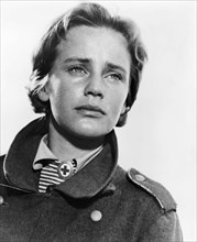 Maria Schell, on-set of the Film, "The Last Bridge" (aka Die Letzte Brucke), 1954