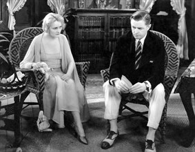 Jeanne Eagels, Reginald Owen, on-set of the Film, "The Letter", 1929