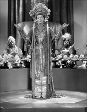 Myrna Loy, on-set of the Film, "The Mask of Fu Manchu", 1932