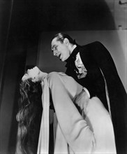 Carroll Borland, Bela Lugosi, on-set of the Film, "Mark of the Vampire", 1935