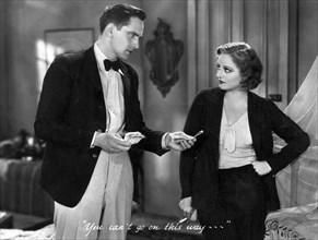 Fredric March, Tallulah Bankhead, on-set of the Film, "My Sin", 1931