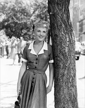 Judy Holliday, on-set of the film, "It Should Happen to you", 1954