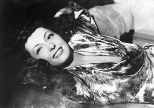 Viviane Romance, on-set of the Film "Panic" (aka Panique), 1947