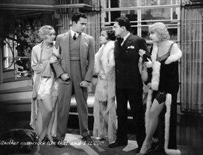 Josephine Dunne, Charles 'Buddy' Rogers, Kathryn Crawford, Carole Lombard, on-set of the Film "Safety in Numbers", 1930