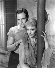 Marlon Brando, Vivien Leigh, on-set of the Film "A Streetcar Named Desire", 1951