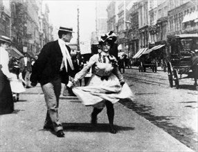 A.C. Abadie, Florence Georgie, Short Silent Film "What Happened on Twenty-Third Street, New York City", 1901