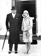 Douglas Fairbanks with wife, Mary Pickford, Portrait, 1928