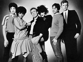The Waitresses, Billy Ficca, Tracy Wormworth, Mars Williams, Holly Beth Vincent, Chris Butler, Dan Klayman, circa 1983