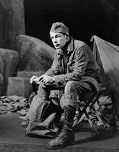 Paul Muni, on-set of the Broadway Play "Key Largo", Ethel Barrymore Theater, New York, 1939