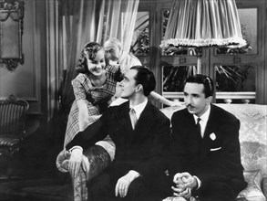 Vittorio De Sica, (center), on-set of the Film "Do You Like Women" (aka Teresa Venerdi), 1941