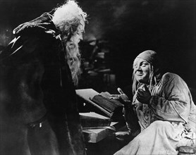 Gosta Ekman, Emil Jannings, on-set of the Silent Film "Faust", 1926
