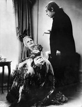 Lil Dagover, Werner Krauss, on-set of the Silent Film "Herr Tartuff" (aka Tartuffe), 1926
