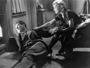 Victor McLaglen, Margot Grahame, on-set of the Film "The Informer", 1935