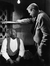 Juano Hernandez, David Brian, on-set of the Film "Intruder in the Dust", 1949