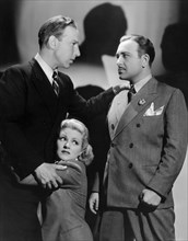Lloyd Nolan, Claire Trevor, Harvey Stephens, on-set of the Film "King of Gamblers", 1937