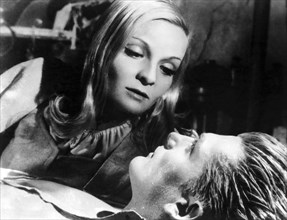 Madeleine Sologne, Jean Marais, on-set of the Film "Love Eternal" (aka L'eternel Retour, aka The Eternal Return), 1943