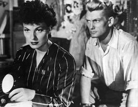 Junie Astor, Jean Marais, on-set of the Film "Love Eternal" (aka L'eternel Retour, aka The Eternal Return), 1943
