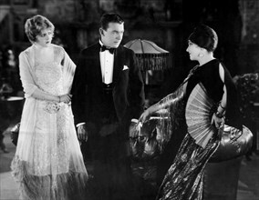 Miss DuPont, (aka Patricia DuPont), Tom Moore, Laurette Taylor, on-set of the Silent Film "One Night in Rome", 1924