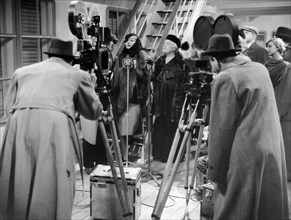 Carole Lombard, Alison Skipworth, on-set of the Film "The Princess Comes Across", 1936