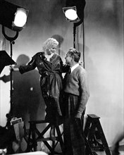 Jean Harlow, Director Victor Fleming, on-set After Scene Cut From Film "Reckless", 1935