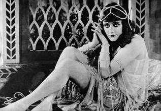 Theda Bara, on-set of the Silent Film "Salome", 1918