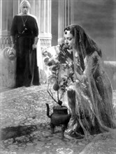 Conrad Veidt, June Duprez, on-set of the Film "The Thief of Baghdad", 1940