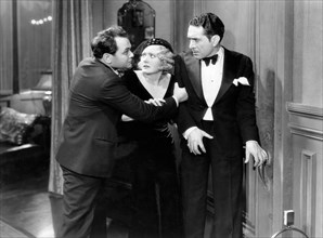 Edward G. Robinson, Vivienne Osborne, J. Carrol Naish, on-set of the Film "Two Seconds", 1932