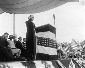 Calvin Coolidge, U.S. President, Making Speech, circa 1920's