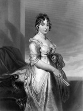 Dolley Madison, wife of President James Madison, engraved from portrait by Alonzo Chappel, circa 1810