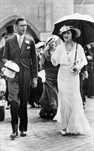 King George VI, Queen Elizabeth with Parasol, of United Kingdom, Portrait, 1937