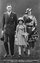 King George VI, Queen Elizabeth, of United Kingdom, Princess Elizabeth, Portrait, circa late 1930's