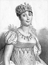 Empress Josephine de Beauharnais, Consort to Napoleon I, of France, at her Coronation, 1804