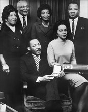 Martin Luther King, Jr., with Wife Coretta and Family, Accepting Nobel Peace Prize, 1964