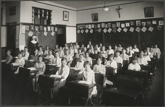 Catholic Elementary School Class Portrait, USA, circa 1930
