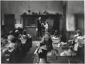 Tom Kelly in Classroom Scene, on-set of the Film “The Adventures of Tom Sawyer”, 1938