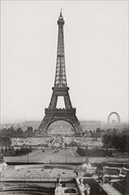 Eiffel Tower, Universal Exhibition, Paris, France,  Cabinet Card, 1900