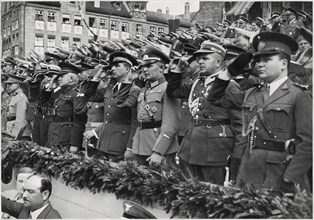 Foreign Military Attachés at Nazi Party Day, Nuremburg, Germany, 1933