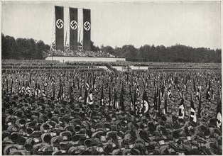 German SA Troops at Rally, Nuremberg, Germany, 1933