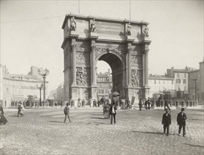 Arc de Triomphe, Marseilles, France, Albumen Photograph, circa 1895