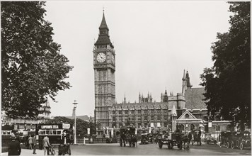 Houses of Parliament and Big Ben, London, England, UK, circa 1928
