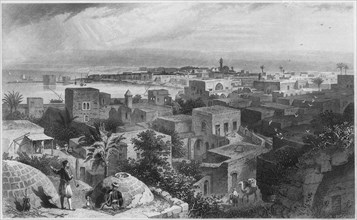 View of Tyre, Drawing A.C. Warren, Engraving by L. Delnoce, circa 1880