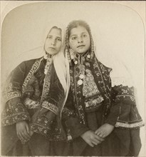 Young Girls of Bethlehem of Judea, Palestine, Single Image of Stereo Card, circa 1890