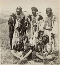 Bedouin Robbers, Wilderness of Judea, Near the Road to Jericho, Palestine, Single Image of Stereo Card, 1896