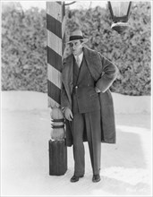 Actor Richard Arlen, Fashion Portrait in Double-Breasted Beaver Coat, 1931