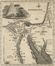 Egypt and Parts of Syria, Map, circa 1850